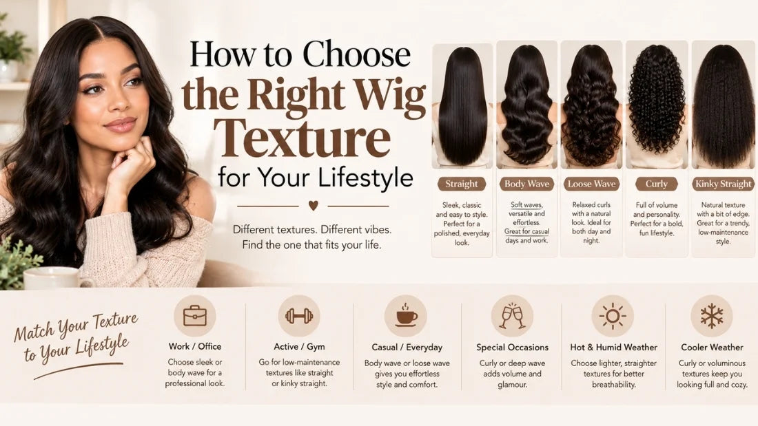 Choosing a wig is about more than length and color. The&nbsp;texture you choose can affect your overall look, styling options, and how well the wig fits into your daily routine. 