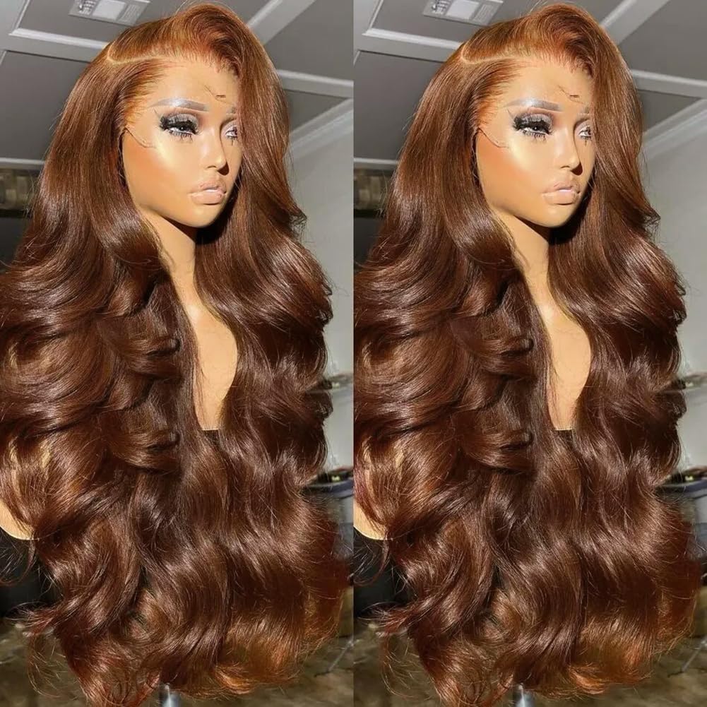 13x4 Chocolate Brown Body Wave Lace Front Wig