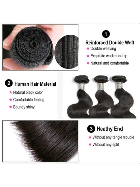 100% Indian Body Wave Extension Weft