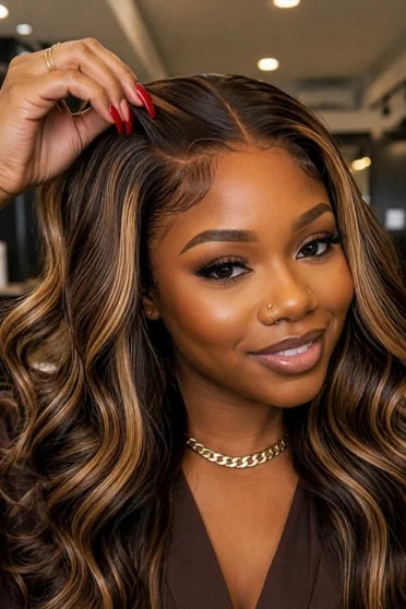 Customer style image - P4/27 Lace Front 13x4 Body Wave Wig