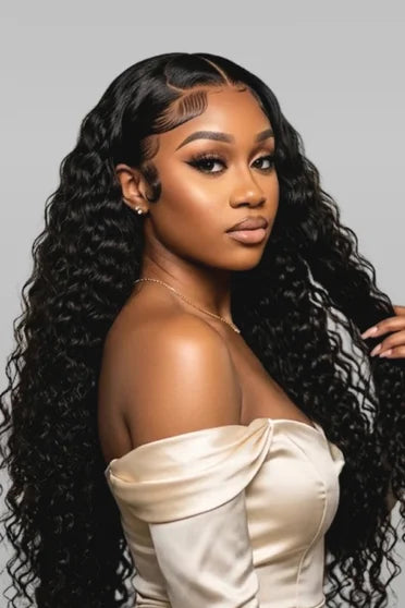 13x6 HD Lace Deep Wave Human Hair Wig 250% Density