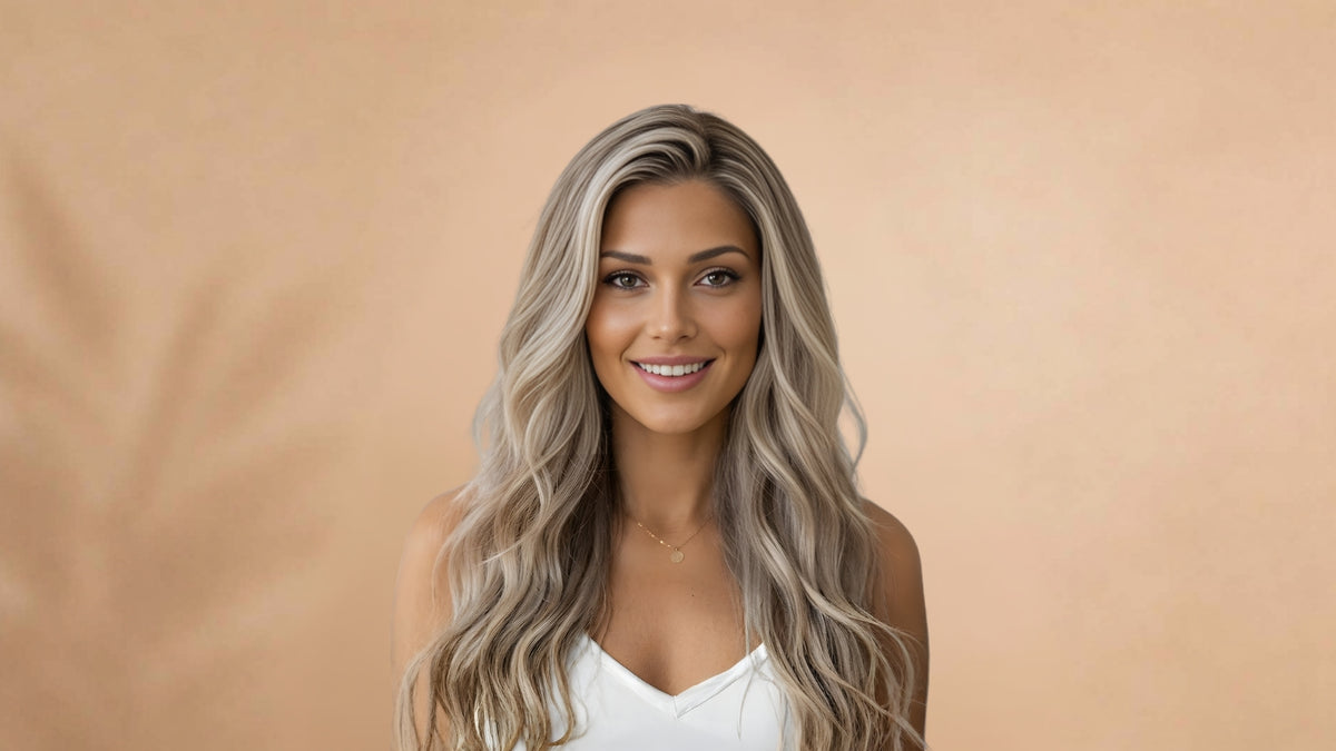 Before wearing Brown Blonde Mixed V-Part High Lace Front Wig