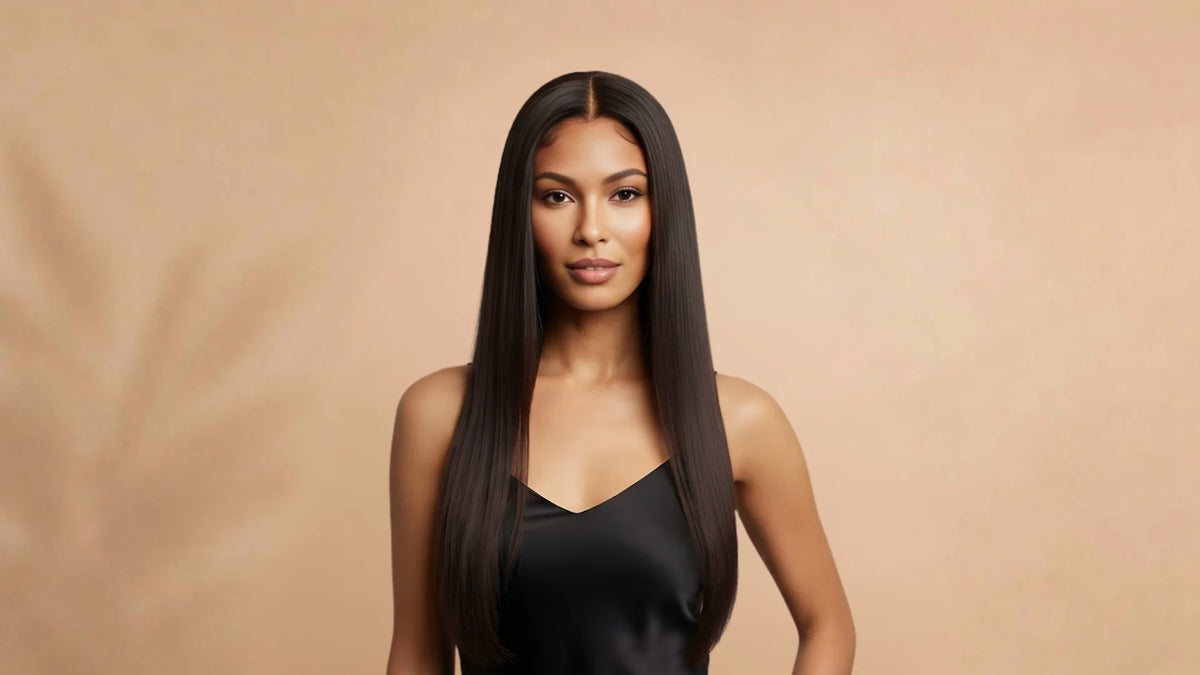 Before wearing Brown 4x4 Straight Lace Wig