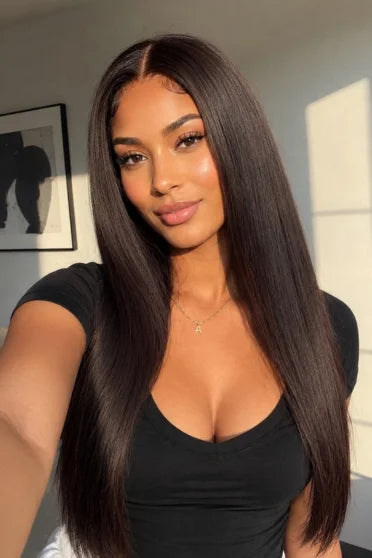 Brown 4x4 Straight Lace Wig