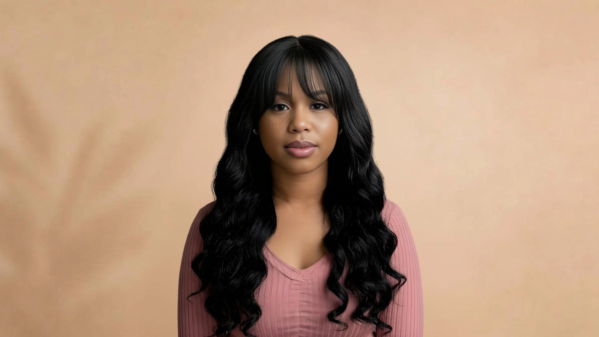 Before wearing Natural Full Machine-Made Body Wave Wig