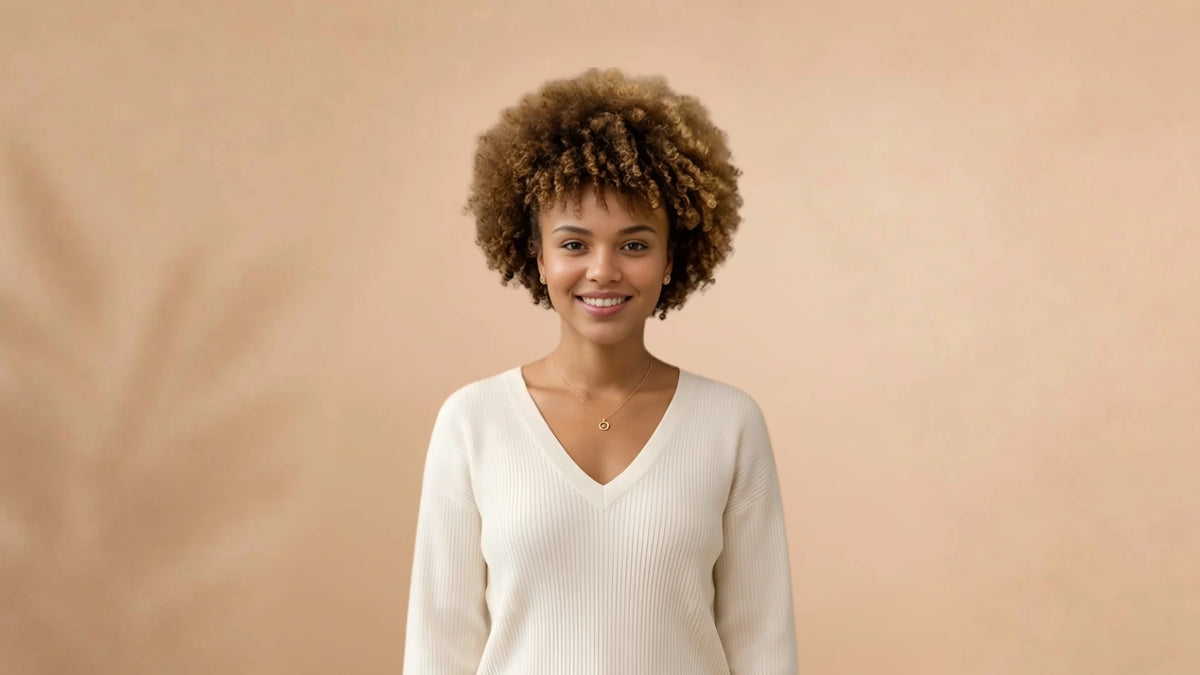 Before wearing Brown Short Curly Glueless Ice Silk Wig