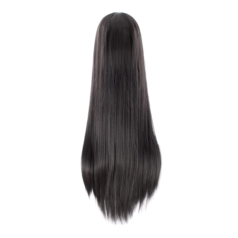 40 Inch Long Straight Black Party Wig