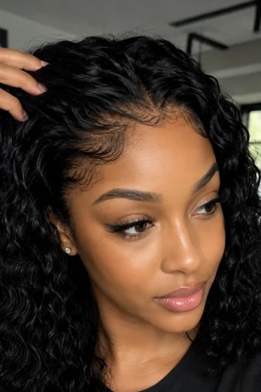 210% Density U-Part Curly Human Hair Glueless Wig