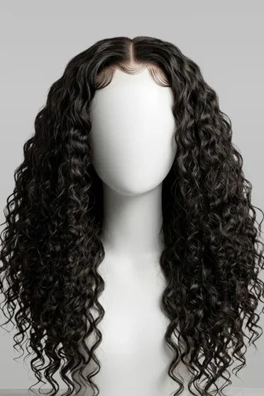 210% Density U-Part Curly Human Hair Glueless Wig