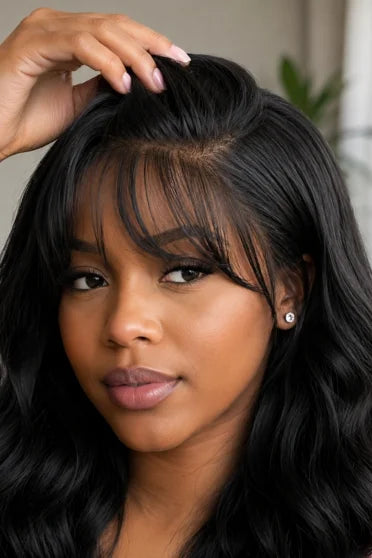 Customer style image - Natural Full Machine-Made Body Wave Wig