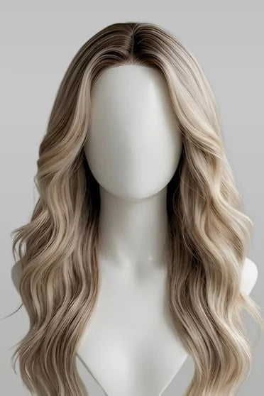 Gold Gradient Wavy V-Part Lace Front Wig