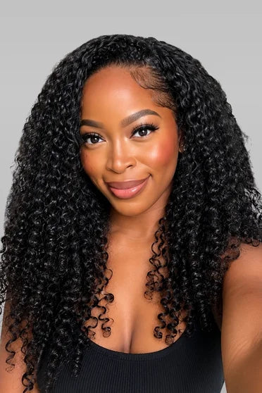 3-in-1 Deep Wave Seamless Flip-Over Half Glueless Wig