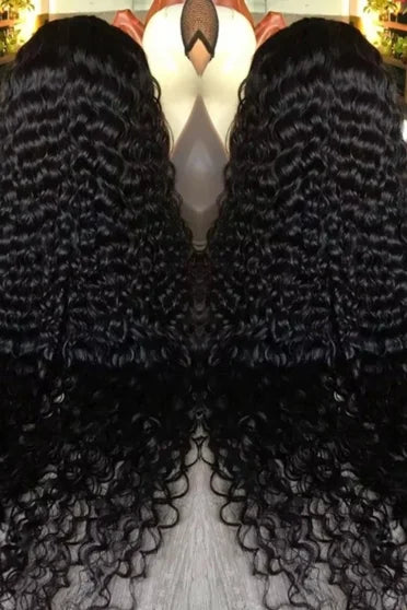 13x6 HD Lace Deep Wave Human Hair Wig 250% Density