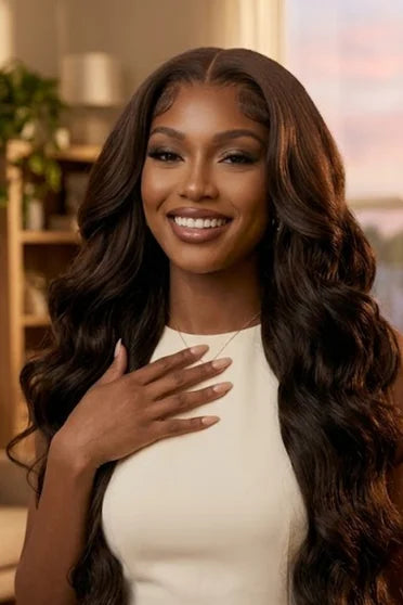Warm Chocolate Waves, Effortless Elegance