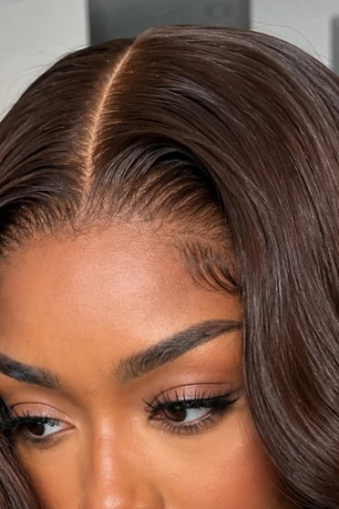 46" Chocolate Brown 200% Density 13x6 HD Body Wave Wig