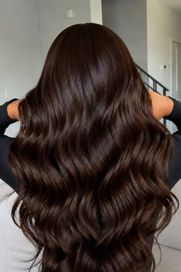 46" Chocolate Brown 200% Density 13x6 HD Body Wave Wig