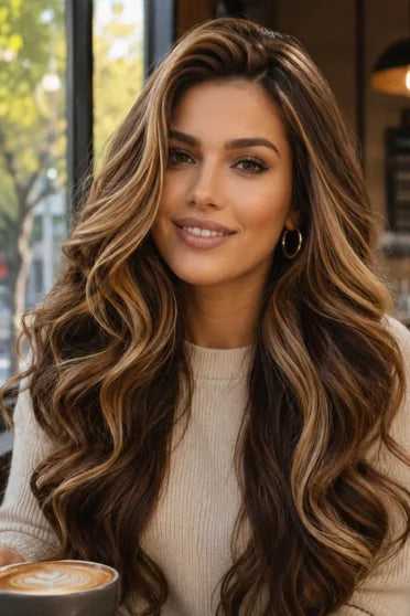 Head-Turning Honey Highlights, Effortless Waves