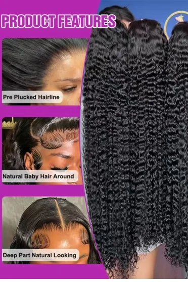 Brazilian Deep Wave 13x6 HD Lace Front Wig 200% Density