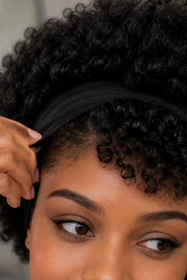 Customer style image - Natural Black Short Afro Kinky Curly Wig