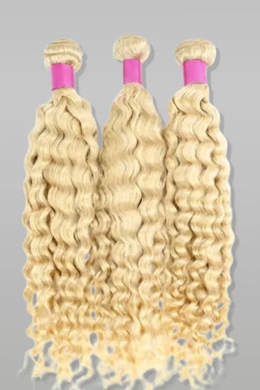 613 Blonde Deep Wave Unprocessed Human Hair Extension