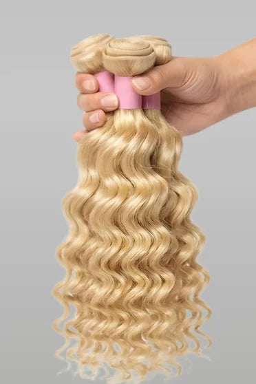 Customer style image - 613 Blonde Deep Wave Unprocessed Human Hair Extension