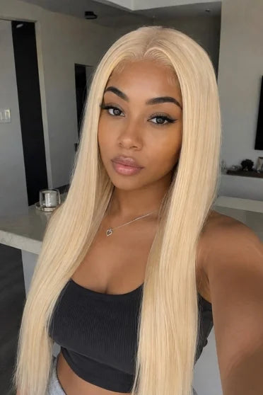 613 Honey Blonde Straight HD Lace Frontal Wig