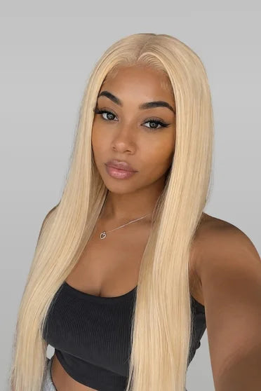 613 Honey Blonde Straight HD Lace Frontal Wig