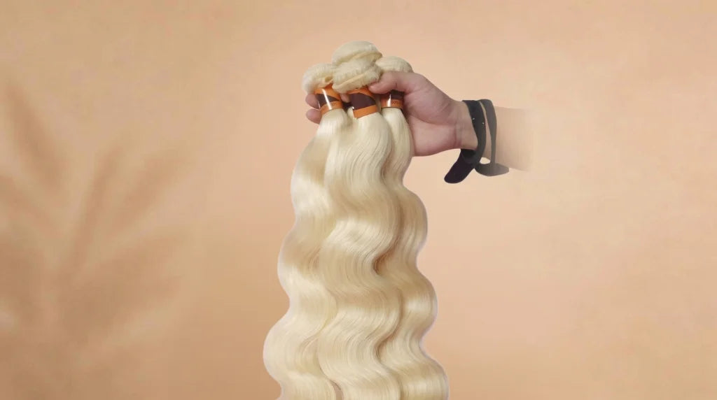 After wearing 613 Honey Blonde Body Wave Double Weft Extension