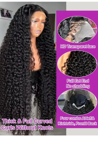 Brazilian Deep Wave 13x6 HD Lace Front Wig 200% Density