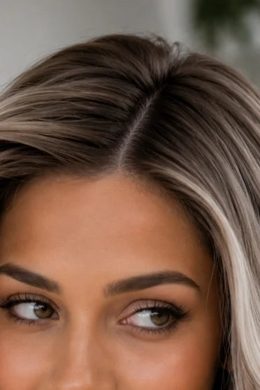 Customer style image - Brown Blonde Mixed V-Part High Lace Front Wig