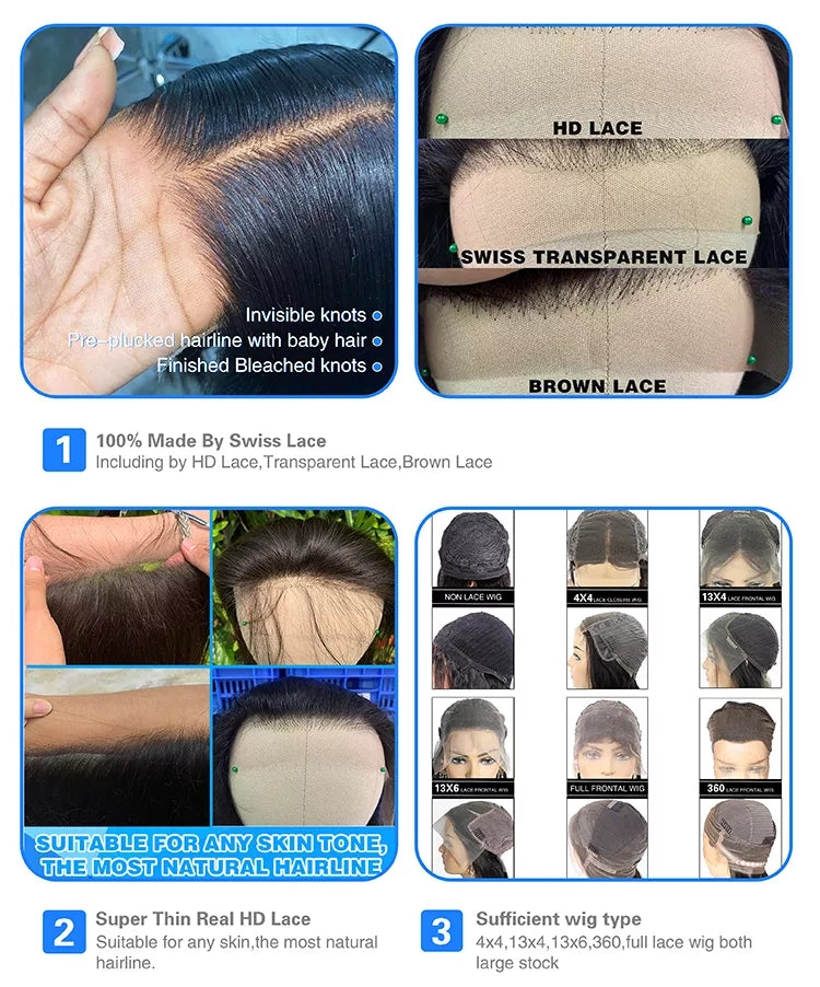 6x4 HD Lace Vietnamese Raw Hair Wig