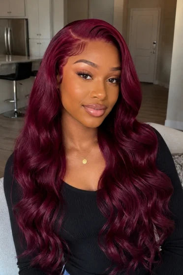 99J Burgundy Body Wave HD Lace Frontal Wig