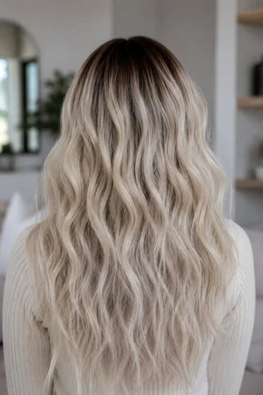 Gradient Wavy V-Part Lace Front Wig