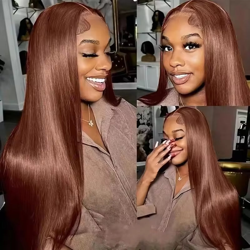 13x4 HD Lace Natural Brown Brazilian Virgin Wig