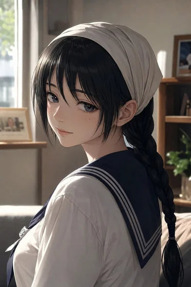Amanai Riko Blue & Black Braided Anime Cosplay Wig