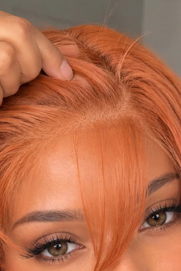 Customer style image - Angel Devil Long Orange-Brown Cosplay Wig with Bangs