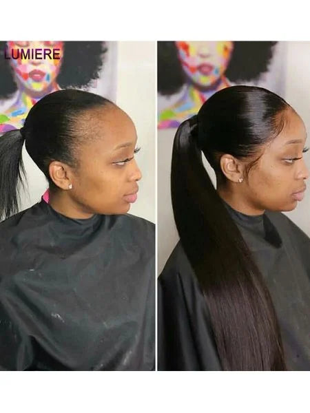 Bone Straight Human Hair Ponytail Extension