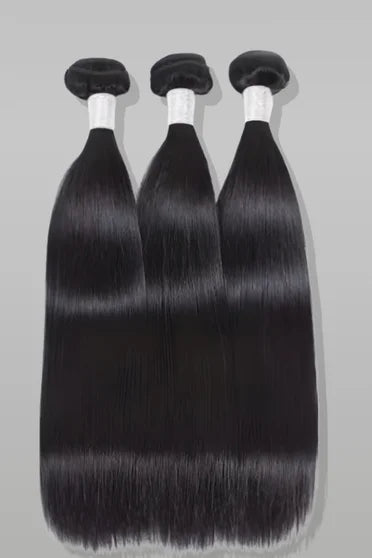 Brazilian Bone Straight Virgin Human Hair Extension, Double Weft