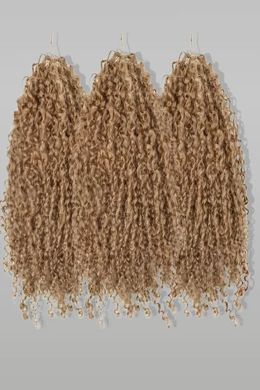 Chocolate Brown Spiral Curly Crochet Invisible Knotless, Braiding