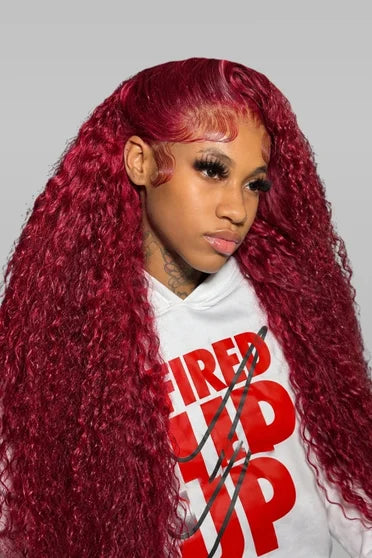 Deep Wave 99J Burgundy 13x6 HD Lace Wig 200% Density
