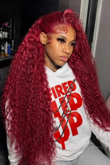 Deep Wave 99J Burgundy 13x6 HD Lace Wig 200% Density