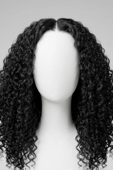 Deep Wave Curly Human Hair Blend 13x6 HD Lace Frontal Wig