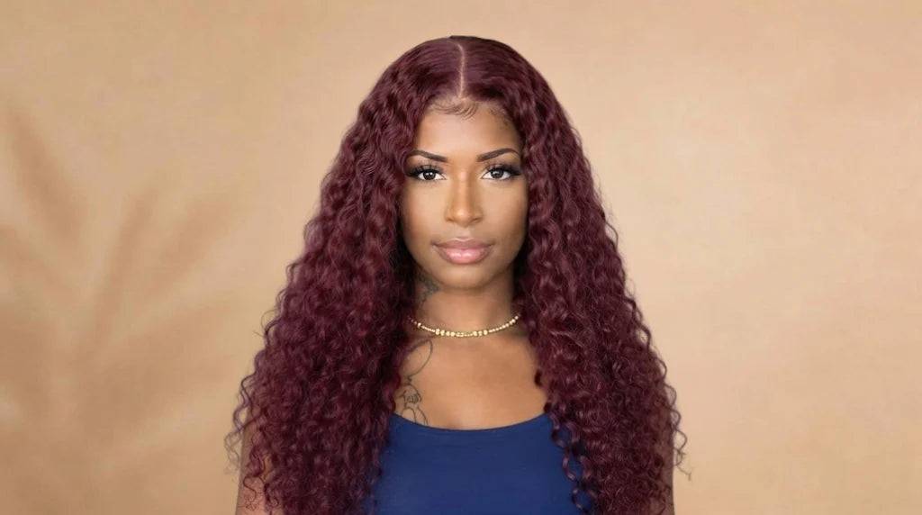 After wearing Deep Wave 99J Burgundy 13x6 HD Lace Wig