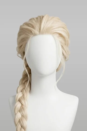Elsa Blonde Long Braided Snow Queen Cosplay Wig