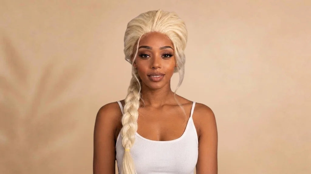 After wearing Elsa Blonde Long Braided Snow Queen Cosplay Wig