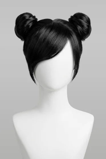Chun-Li Black Double-Bun, Street Fighter Cosplay Wig