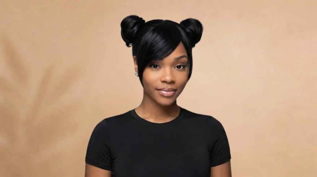 After wearing Chun-Li Black Double-Bun, Street Fighter Cosplay Wig