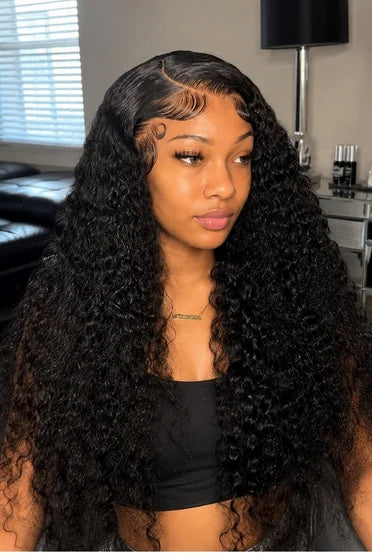 Kinky Curly 3-in-1 Half Human Hair Blend Ready to Wear Wig