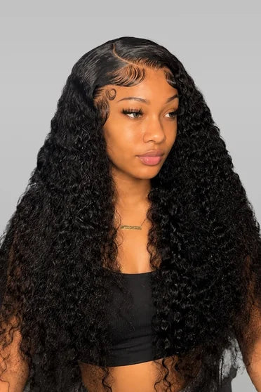 Kinky Curly 3-in-1 Half Human Hair Blend Ready to Wear Wig