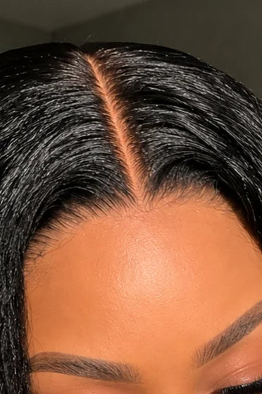 Kinky Straight V-Part Machine Made Glueless Wig